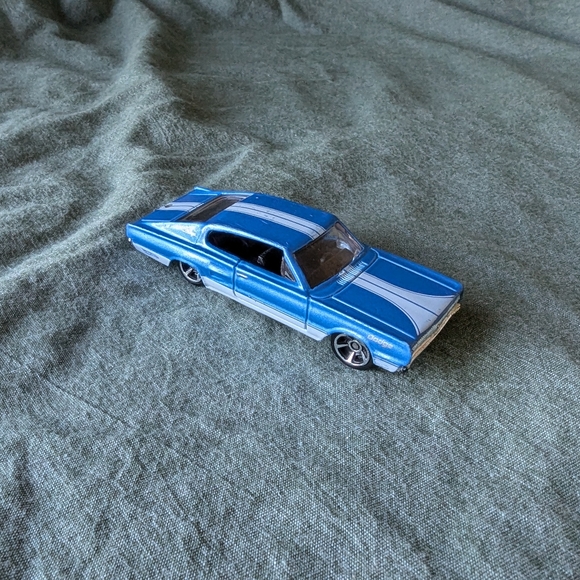Hot Wheels Dodge Charger 87' Blue Side Drift 2001 Lime Green Car Set Mattel Toys - Picture 4 of 12